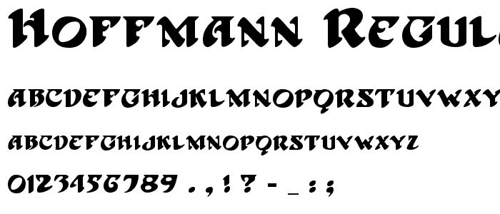 Hoffmann Regular font